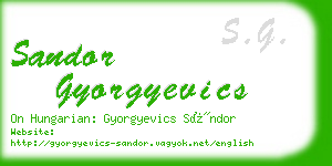 sandor gyorgyevics business card